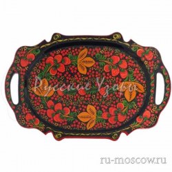 поднос прямоугольный хохлома