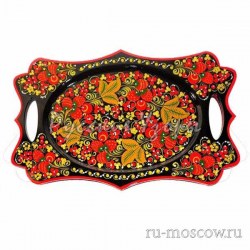 поднос прямоугольный хохлома