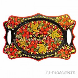 поднос прямоугольный хохлома