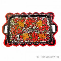 поднос с хохломской росписью